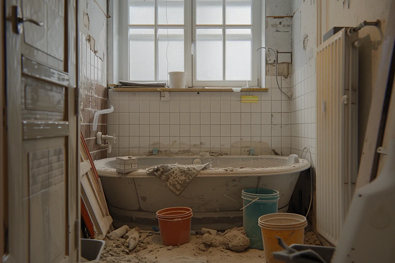 Badezimmerrenovierung