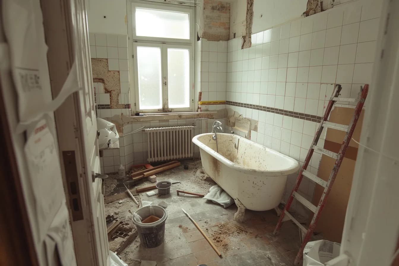 Badezimmerrenovierung