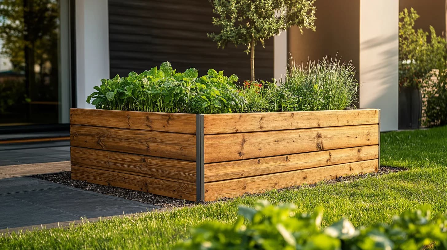 Hochbeet aus Holz nach Maß im Garten – individuelle Anfertigung von Onebbau