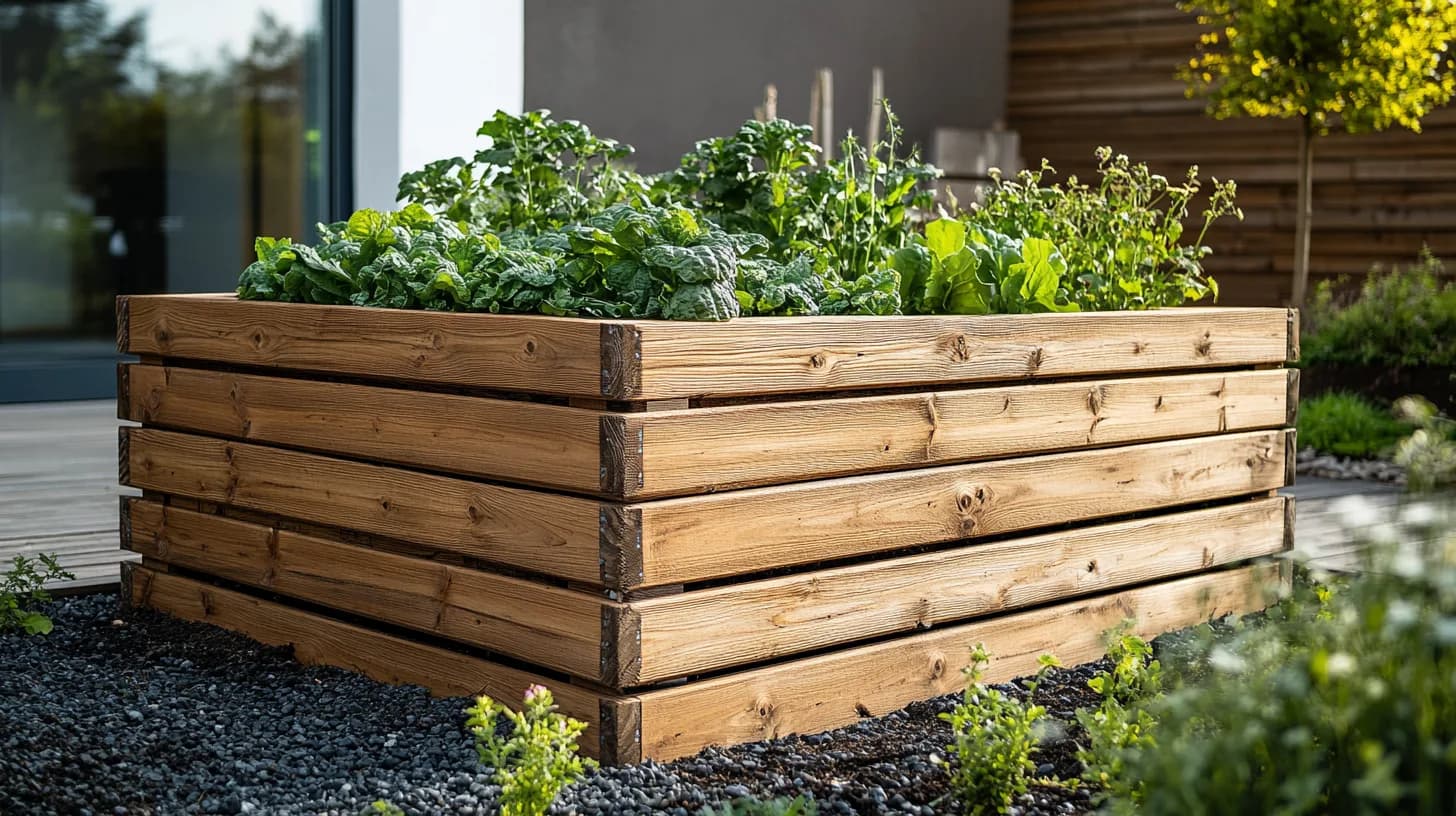 Hochbeet aus Holz nach Maß im Garten – individuelle Anfertigung von Onebbau